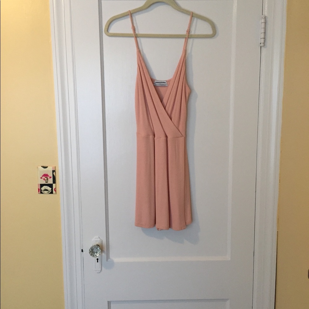 Urban Outfitters Ribbed Peachy Pink Romper Size L